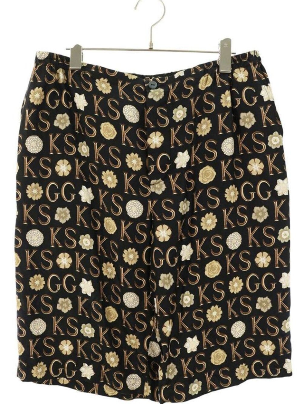 Gucci Zagar Logo All Over Pattern Silk Shorts 48